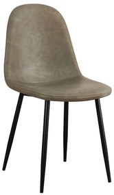 Καρέκλα Classic 03-1080 43x42x86cm Olive-Black Μέταλλο,Ύφασμα