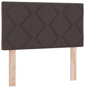 vidaXL Κρεβάτι box spring με στρώμα με στρώμα Σκούρο Καφέ 80 x 200 cm