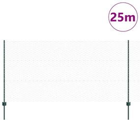 vidaXL Τεντώτο με στήριγμα Πράσινο 1,2 x 25 m Ατσάλι