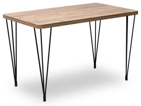 Τραπέζι Roger Megapap Mdf - μεταλλικό χρώμα ακακίας 120x70x75εκ. - 0212182