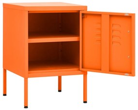 vidaXL Κομοδίνο Πορτοκαλί 35 x 35 x 51 εκ. από Ατσάλι