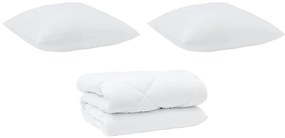 vidaXL Πάπλωμα Άλλο με μαξιλάρι 3 pcs Λευκό 200 x 200 cm Μικροΐνες
