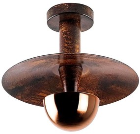 Φωτιστικό Οροφής - Πλαφονιέρα Kurt 942FLG2520 Φ28x26cm 1xG9 10W Copper Opviq