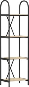 vidaXL Ράφι Βιβλίων Δρύς Sonoma 40 x 30 x 146 εκ Επεξεργασμένο ξύλο