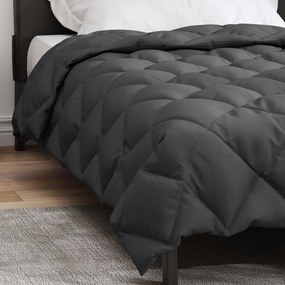 vidaXL Χειμερινό Παπλωματοθήκη Ανθρακί 135 x 200 cm Μικροΐνες