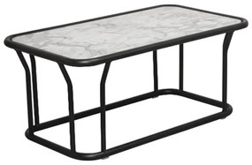 Τραπέζι Κήπου Nemo/T 02-00-0843 62x101x46cm Marble White-Black