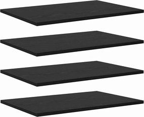 vidaXL Ράφι Βιβλίων 4 pcs Μαύρο 60 x 40 x 1,5 cm Επεξεργασμένο ξύλο