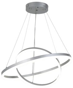 Inlight Κρεμαστό φωτιστικό LED 58W 3CCT (by switch on base) D:60cm (6095-B-Silver)