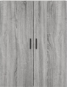 vidaXL Ντουλάπι Γκρι Sonoma 69,5 x 34 x 180 εκ. Επεξεργασμένο Ξύλο