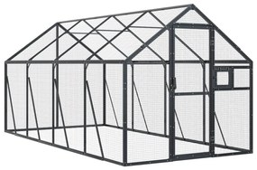 vidaXL Κλουβί Ανθρακί 1,79 x 4 x 1,85 μ. από Αλουμίνιο