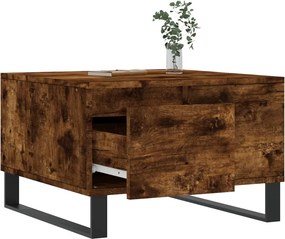 vidaXL Τραπεζάκι Σαλονιού Καπνιστή Δρυς 55x55x36,5εκ. Επεξεργασμ. Ξύλο