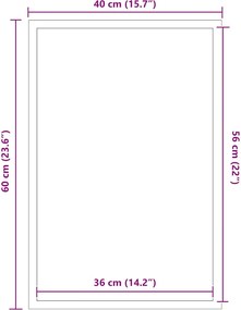 vidaXL Πατάκι Εισόδου Μαύρο 40 x 60 εκ.