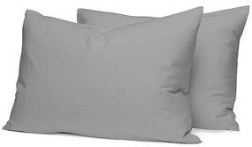 Μαξιλαροθήκες 50x70 Σετ 2 Τεμ. Sunshine Home Cotton Feelings 107 Dark Grey