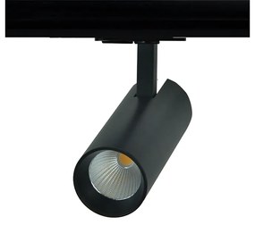 SAND BLACK LED TRACK LUMINAIRE 10W 4000K 1-PHASE 36° 1050LM 230V AC Ra80 Φ55*153MM 5YRS - SOLINE1040B2