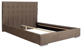 Επενδυμένο Κρεβάτι New Cagliari Fylliana Μπέζ - Καφέ 90x200 εκ. 99x214x115 εκ.