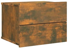 vidaXL Κομοδίνα 2 Τεμ. Καπνιστή Δρυς 40x30x30 εκ. από Επεξεργ. Ξύλο