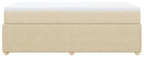 vidaXL Κρεβάτι Boxspring με Στρώμα Κρεμ 80 x 200 εκ. Υφασμάτινο