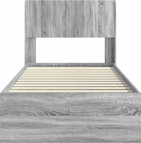 vidaXL Καλάθι με αποθήκη και κεφαλάρι Γκρι Sonoma 90 x 190 cm