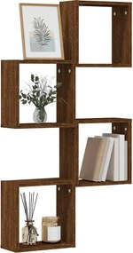 vidaXL Ράφια Τοίχου Κύβοι 4 τεμ. Καφέ Δρυς 30x15x30 εκ.