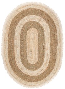 Χαλί Jute-Βαμβακερό Boho Οβάλ 70x100εκ. Καφέ-Natural iliadis 90158