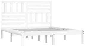 vidaXL Πλαίσιο Κρεβατιού Λευκό 120 x 200 εκ. από Μασίφ Ξύλο Πεύκου