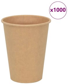 vidaXL Χάρτινα κύπελλα καφέ 1000 τεμάχια 12oz 300ml καφέ