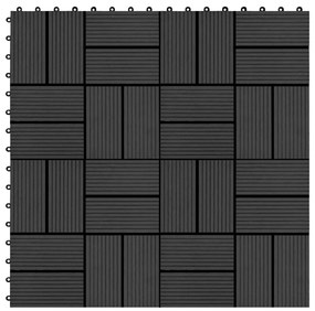 ΠΛΑΚΑΚΙΑ DECK 11 ΤΕΜ. ΜΑΥΡΑ 30 X 30 ΕΚ. 1 Μ² ΑΠΟ WPC 45031