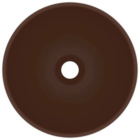 Νιπτήρας Πολυτελής Στρογγυλός Σκ. Καφέ Ματ 32,5x14 εκ Κεραμικός - Καφέ