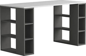 Γραφείο εργασίας Colmar Megapap χρώμα ανθρακί - λευκό 140x60x75εκ
