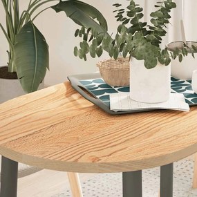 vidaXL Επιτραπέζια επιφάνεια 100x50x2 cm μασίφ ξύλο δρυς οβάλ