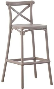 Σκαμπό Bar Με Πλάτη Destiny Ε388,3 53x45x75/107cm Mocha Polypropylene