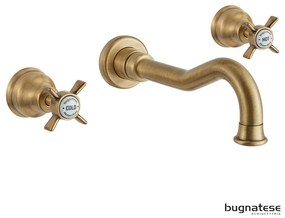 Μπαταρία Νιπτήρα Τοίχου 3 οπών Princeton Bugnatese Bronze 869-220