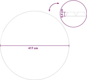 vidaXL Ηλιακή Κάλυψη Πισίνας Βαρέως Τύπου Ø 417 εκ 200 μμ Γύρος PE