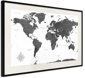 Αφίσα - The World in Black and White - 90x60 - Μαύρο - Με πασπαρτού