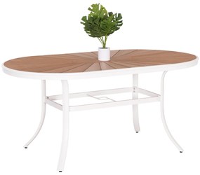 ΤΡΑΠΕΖΙ ΕΞΩΤ.ΧΩΡΟΥ TELAMO HM6288.02 ΑΛΟΥΜΙΝΙΟ ΛΕΥΚΟ &amp; POLYWOOD 160X90Χ73.5Υεκ.