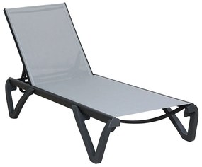 Ξαπλώστρα Capri Ε3383,1 68/58x190x30cm Black-Grey