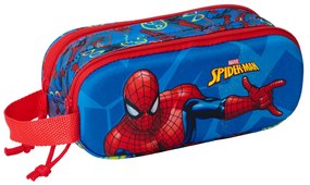 Διπλή Κασετίνα Spider-Man Κόκκινο Ναυτικό Μπλε 21 x 8 x 6 cm 3D