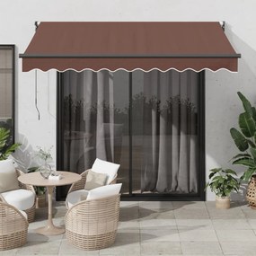 vidaXL Τέντα Πτυσσόμενη Αυτόματη Καφέ 300x250 εκ.