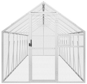 vidaXL Κλουβί Ασημένιο 1,79 x 8 x 1,85 μ. από Αλουμίνιο