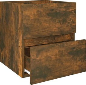 vidaXL Ντουλάπι Νιπτήρα Καπνιστή Δρυς 41x38,5x45 εκ. Επεξεργ. Ξύλο