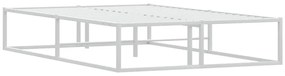 vidaXL Πλαίσιο κρεβατιού χωρίς στρώμα Λευκό 120x200 cm Μεταλλικό