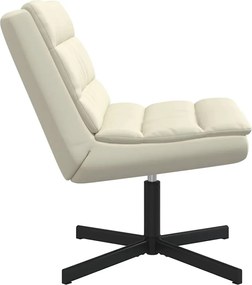 vidaXL Περιστρεφόμενη καρέκλα Κρεμ 63 x 75 x 76 εκ PU
