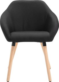 vidaXL Καρέκλες Τραπεζαρίας 4 τεμ. Μαύρες Υφασμάτινες