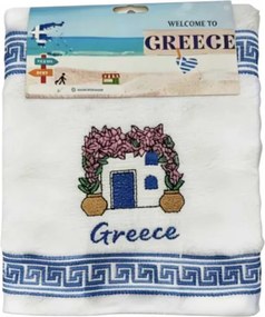Πετσέτα ποτηρόπανο Souvenir με κέντημα - Σετ 12pcs - Greece - 416372