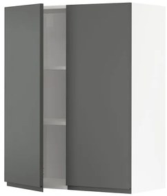 METOD ντουλάπι τοίχου με ράφια/2 πόρτες, 80x100 cm 194.559.34