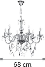 Φωτιστικό οροφής InLight 5314-6 Πολύφωτο-Διάφανο