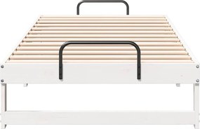 vidaXL Σκελετός Κρεβατιού Λευκό 75 x 190 cm Στερεά ξυλεία πεύκου