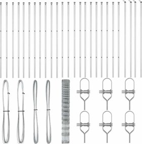 vidaXL Στύλος Περιφράξεων Γαλβανισμένο 50 x 1,5 m Ατσάλι