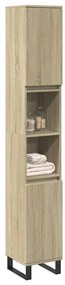vidaXL Ντουλάπι Μπάνιου Sonoma Δρυς 30x30x190 εκ. Επεξεργασμένο Ξύλο