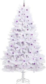 vidaXL Τεχνητό Χριστουγεννιάτικο Δέντρο με Άξονα με βάση Λευκό 300 cm